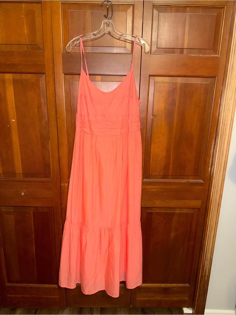 Size XXL Slimming Universal Thread Coral Pink Maxi Dress with Spaghetti Straps